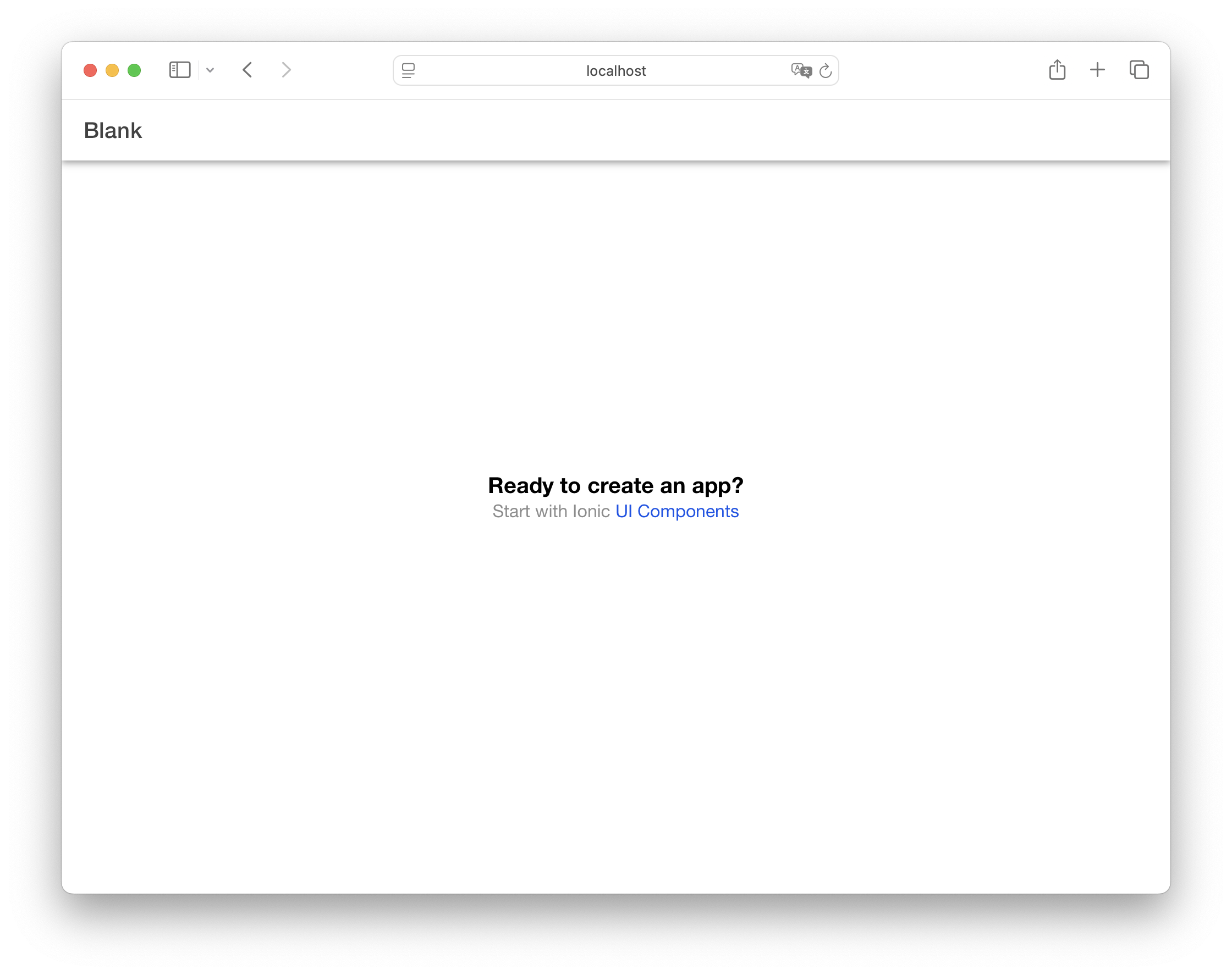 Ionic Angular 主页截图